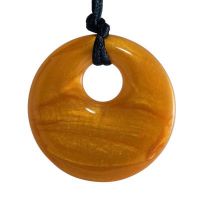 MummaBubba Jewellery - Teething Pendant - Gold Swirl